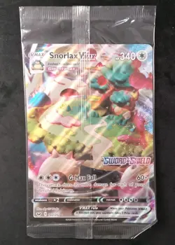 Pokemon TCG - Snorlax VMAX Sword&Shield 142/202 Holo SEALED Jumbo Promo - Image 1