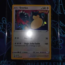 Pokemon TCG 2021 Snorlax SWSH119 Black Star Promo Card Holo Rare Nm - Image 3
