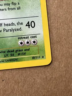 Pokemon TCG Neo Genesis Meganium 10/111 Holo Rare Unlimited 100 HP Eng 2000 - Image 3
