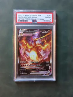 Pokemon Charizard VMAX Black Star Promo TCG SWSH261 PSA8 - Image 1