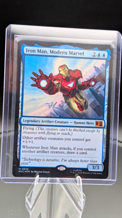 Magic: The Gathering: Iron Man, Modern Marvel. Foil Mythic Blue M 0830 - Image 1