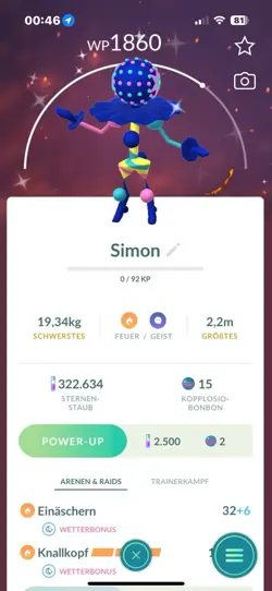 ✨Pokemon Go Shiny Koppolosio/ Blacephalon ✨ - Image 1