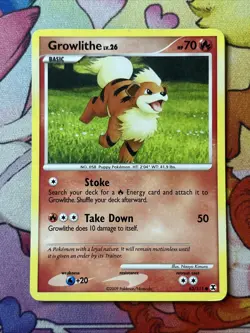 Growlithe Common Pokemon TCG Rising Rivals 63/111 LP - Image 1