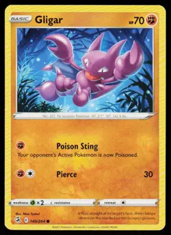 Gligar 140/264 Common Fusion Strike Pokemon Lightly Played - Image 1