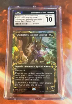 Chatterfang, Squirrel General (Borderless, Raised Foil) Bloomburrow, CGC 10! - Image 1