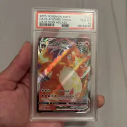2020 POKEMON SWORD & SHIELD DARKNESS ABLAZE #020 FULL ART/CHARIZARD VMAX PSA 10 - Image 3