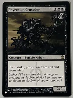MTG Mirrodin Besieged Phyrexian Crusader Creature - Zombie Knight RARE REGULAR - Image 1