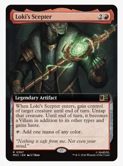 Loki's Scepter (Extended Art) Commander: Marvel Super Heroes Regular - Image 1
