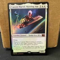 Captain Marvel, Shooting Star FOIL 589 MSC Commander: Marvel MTG Near Mint - Image 1