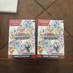 Pokemon TCG Scarlet & Violet Prismatic Evolutions 2X Booster Bundle Sealed. - Image 1