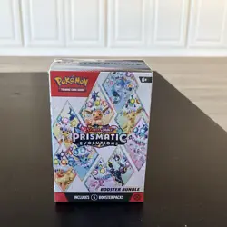 Pokemon TCG Scarlet & Violet Prismatic Evolutions Booster Bundle 6 Packs 2025 - Image 1