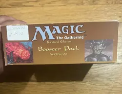 Magic The Gathering Revised 3RD 1994 EMPTY Booster Display Box Open Used - Image 3