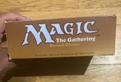 Magic The Gathering Revised 3RD 1994 EMPTY Booster Display Box Open Used - Image 4
