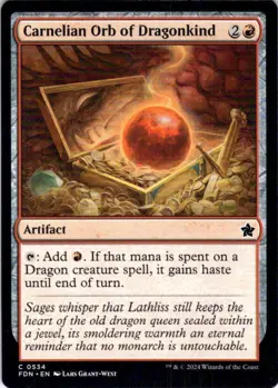 MTG Carnelian Orb of Dragonkind (534) | NM | Foundations (FDN) - Image 1