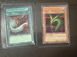 Konami Yu-Gi-Oh Harpie's Feather Duster & sinister serpent SDD 2 card lot - Image 1