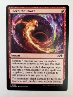 x1 Torch the Tower WOE MTG 153 COMMON M/NM 1x - Image 1