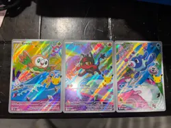 Lot of 3 First Partner Illustration rare Pokemon cards 043, 044, 045 Promo - Image 1