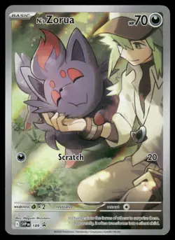 Pokemon Cards N's Zorua 189 Scarlet & Violet Promo Holo Promo NM - Image 1