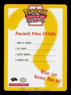 Pokemon Card Ancient Mew INSERT CARD ONLY WOTC Vintage Promo Rare WOTC 2000 - Image 2