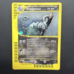 Pokemon TCG Karte - Hundemon Holo H11/H32 Skyridge Deutsch NM *SWIRL* - Image 1