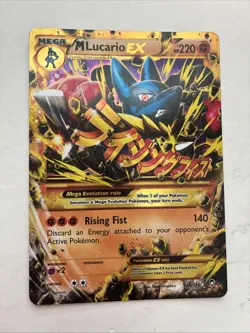 Mega Lucario EX 113/111 Secret Rare Holo Card XY Furious Fists - Image 1