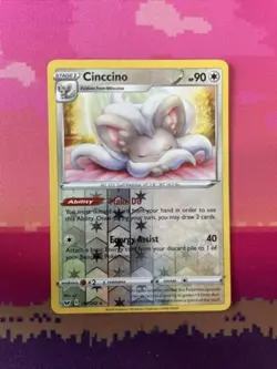 Pokemon Card Cinccino Sword And Shield Reverse Holo 147/202 Near Mint - Image 1