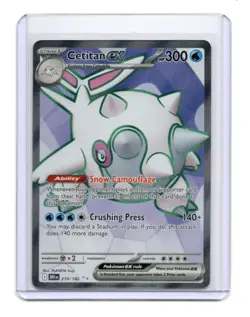 Pokemon Destined Rivals Cetitan ex Card Ultra Rare,Holo #210/182 - Image 1
