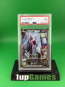 Mewtwo V (Alternate Full Art) 072/078 Pokemon GO Holo, Graded PSA 9 Pokemon card - Image 1