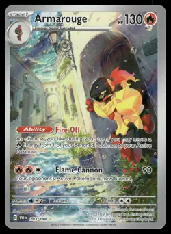 Pokemon Cards Armarouge 203/198 Holo Scarlet & Violet Illustration Rare LP *2 - Image 1