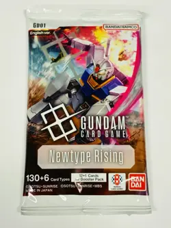 Newtype Rising Booster Pack Gundam Card Game GD01 English New Sealed Bandai - Image 1