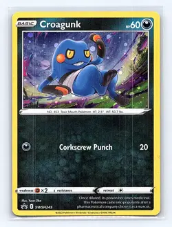 Croagunk - (Cosmos Holo) Holo SWSH245 SWSH: Sword & Shield Promo Cards Promo NM - Image 1