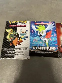 Pokemon Platinum, Black And White Sample Pack Art,[ No Cards] - Image 1