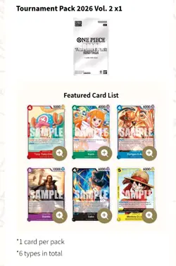 [10 PACKS] One Piece Card Game – TCG - Tournament Pack 2026 Vol. 2 (Sealed) - Image 2