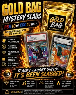 Gold Bag Mystery Slabs PSA 10 & CGC 10 Pokemon Cards – Graded Heat - Image 1