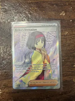 Pokemon TCG Scarlet Violet-151 Erika's Invitation Holo Ultra Rare Card 196/165 - Image 1