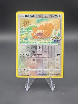 Bidoof Peelable Ditto 059/078 Reverse Holo Pokemon GO Pokemon Card - Image 1