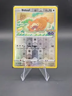 Bidoof Peelable Ditto 059/078 Reverse Holo Pokemon GO Pokemon Card - Image 3