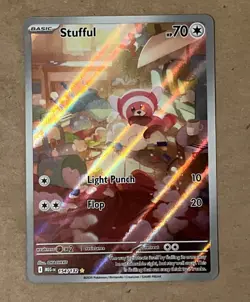 Stufful IR 154/132 Mega Evolution Illustration Rare Holo Pokemon TCG NM Card - Image 1