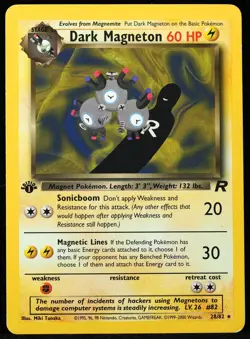 Dark Magneton #28/82 Team Rocket 1st Edition NM Pokemon Card - Image 1