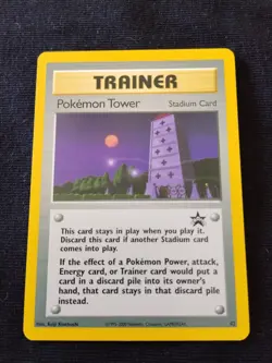 Pokemon Card " Trainer Pokemon Tower " League Promo Black Star #42 WOTC 2002 EX - Image 1