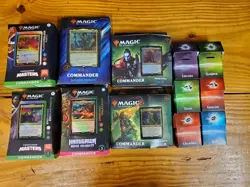 MTG Sealed Lot of 6 Commander Decks and 6 Duel Deck Commander Masters - Image 1