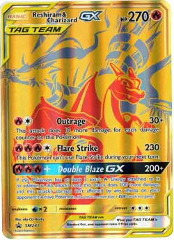RESHIRAM & CHARIZARD GX SM247 P JUMBO CARDS POKEMON HOLO NM/M - Image 1