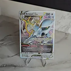Arceus VSTAR (Metal Card) 123/172 Sword & Shield Promo NM Pokemon 2022 - Image 1