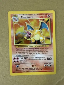 Pokemon TCG 4-Card Lot: Charizard 4/102, Dragonite, Pikachu, Lapras ex Holo - Image 1