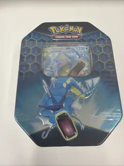 Pokemon Hidden Fates GX Tin - Gyarados, BRAND NEW SEALED - Image 1