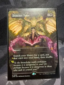 Demonic Tutor (Borderless) Commander Masters, Non Foil - Image 1