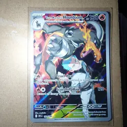 Pokemon Team Rocket's Houndoom 191/182 SV10 Destined Rivals IR Holo 130 HP EN - Image 3