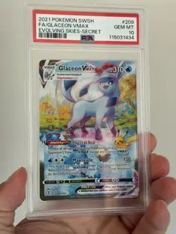 Glaceon VMAX 209/203 Evolving Skies Alt Art Secret PSA 10 GEM MINT Pokemon - Image 5