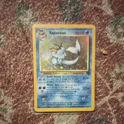 Pokemon Vaporeon 12/64 Jungle Holo Rare Unlimited Edition Pokemon TCG EN - Image 1