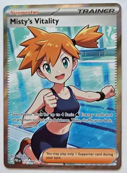 Misty's Vitality Pitch Black 111/084 ENG Ultra Rare PSA 10 Contender Pokemon NM - Image 1